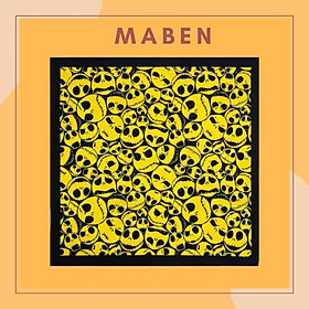 Khăn bandana cotton hình mặt cười size 55x55cm - Maben