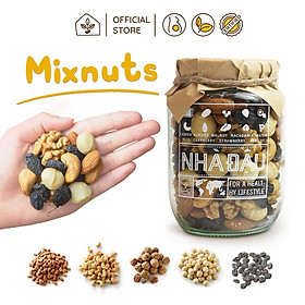 Hạt Dinh Dưỡng Mix 5 Loại Hạt Nho Đen, Óc Chó, Hạnh Nhân, Macca, Hạt Điều