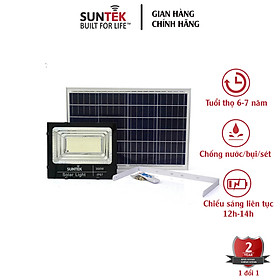 Đèn Pha Năng Lượng Mặt Trời SUNTEK LED Solar Light 300W - Chiếu sáng liên tục 14 giờ | Tuổi thọ 6-7 năm | Chống Nước/Bụi/Sét | Tự động Bật/Tắt | Điều khiển Từ xa - Hàng Chính Hãng - Bảo hành 2 năm 1 đổi 1