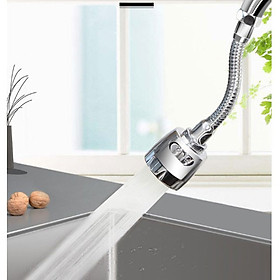 Mua Đầu Gắn Vòi Nước Rửa Chén inox Xoay 360 tự giữ tặng kèm đầu gắn đa năng và băng keo