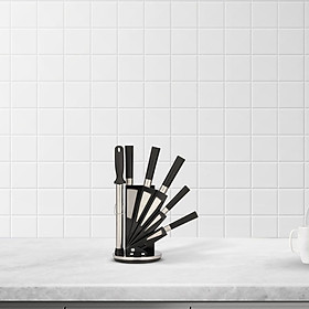 Bộ Dao Thép AGOLIA Màu Đen|Index Living Mall| Nội Thất Thái Lan