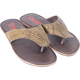 Dép Nam Da Cá Sấu Huy Hoàng HT7223 - Rêu