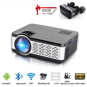 Mua Máy Chiếu Siêu Nét W5 Projector Hỗ Trợ Độ Phân Giải 1080P Độ Sáng 4000Lumens Kết Nối Bluetooth 4.0  Wifi USB/HDMI * 2/AV/VGA/SD Kèm Kính Thực Tế Ảo Vr Box (Màu Giao Ngẫu Nhiên)