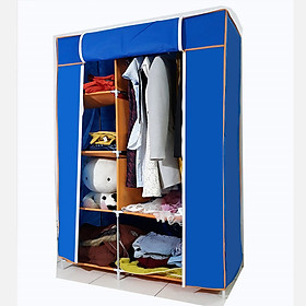 Mua Tủ  vải quần áo loại 2 buồng 6 ngăn  khung sắt  loại cửa có 2 khóa  hàng Viêt Nam sản xuất