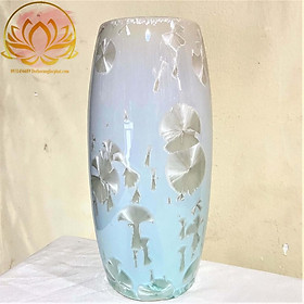 Mua Bình Hoa Bằng Sứ Cao Cấp Họa Tiết Loang Màu (trang trí  thờ cúng  ...) cao 20cm