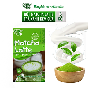 Trà Sữa Nhật Bản - Bột Trà Xanh Kem Sữa Matcha Latte OneLife Hộp 6 gói