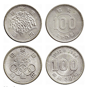 Mua Xu Bạc Nhật Bản combo 2 viên 100 yên 1959 và 1964
