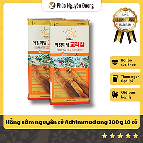 Hồng Sâm Củ Khô Achimmadang 300g 10 củ to, đẹp cho người cao tuổi, ổn đình đường huyết, tốt cho tim mạch