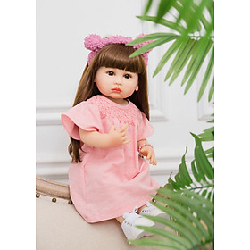 Búp Bê Tái Sinh Thân Nhựa Mềm Mại 55 cm = 22 inch Keuime Reborn Silicon Vinyl Doll PVN4698