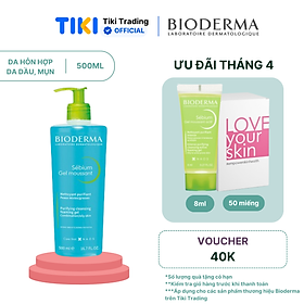 Gel rửa mặt tạo bọt cho da hỗn hợp và da dầu Bioderma Sébium Gel Moussant