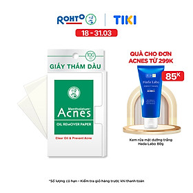 Giấy thấm dầu kiểm soát nhờn, ngừa mụn Acnes Oil Remover Paper 100 tờ