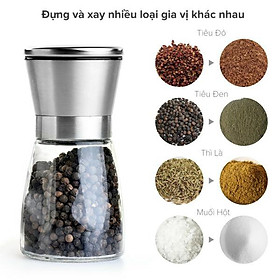 Mua Lọ Xay Tiêu Cầm Tay   Đồ Xay Tiêu Viền Inox 304 Vặn Vừa Tay - Cối Xay Tiêu Cao Cấp Nhỏ Gọn Tiện Lợi