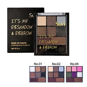 Bộ Trang Điểm 2in1 – Kẻ Mày Và Mắt Suri Make-Up Palette – Eyeshadow & Eyebrow Mira E390