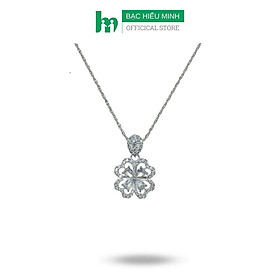 Dây Chuyền Bạc 925 Kiểu Dây Xoắn Kép Cỏ 4 Lá May Mắn Chính Hãng Bạc Hiểu Minh DMD516 - 530000