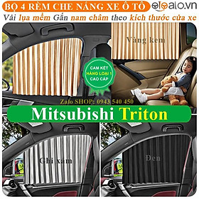 Rèm vải che chắn nắng xe ô tô Mitsubishi Triton Cao Cấp gắn nam châm keo 3M