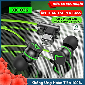 Tai Nghe Nhạc Game XK-036 Jack cắm TYPE C Có Mic Cho Điện Thoại