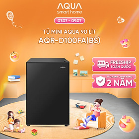 Tủ lạnh Aqua 90 lít AQR-D100FA(BS) - Freeship toàn quốc - Hàng chính hãng - Bảo hành 2 năm