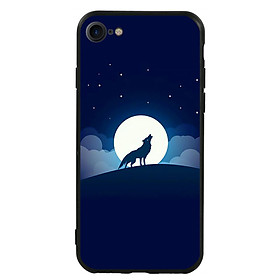 Ốp lưng viền TPU cao cấp cho điện thoại Iphone 7 / Iphone 8 -Sói 02