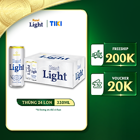 Bia Hanoi Light - Thùng 24 lon 330ml