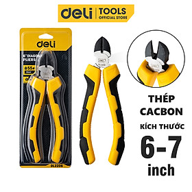 Mua Kìm Cắt Dây Điện Deli Cao Cấp Chính Hãng - Chất Liệu Thép Cacbon Siêu Bền - Tay Cầm Chống Trượt Tiện Dụng