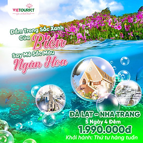 Hình ảnh [E-Voucher] Vietourist - Tour Du Lịch Nha Trang - Đà Lạt 5 Ngày 4 Đêm: Cung Đường Nối Biển Và Hoa