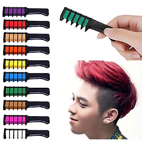 Bộ phấn nhuộm tóc tạm thời 10 màu cao cấp an toàn với tay cầm nhựa tiện dụng