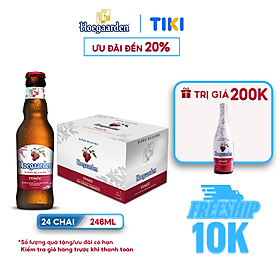 Thùng 24 Chai Bia Hoegaarden Rosée (248ml / Chai)