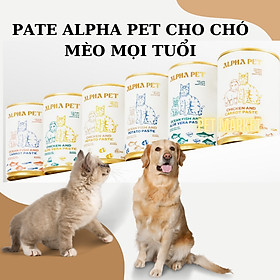 PATE ALPHA PET CHO CHÓ MÈO TỪ 1 THÁNG TUỔI LON 400GRAM