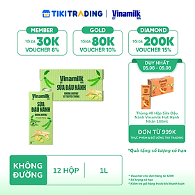 Thùng 12 Hộp Sữa Đậu Nành Không Đường Goldsoy (1L)