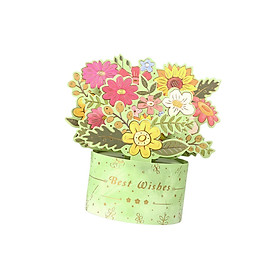 Flowers card Motherday Card Blessing Card Handmade 3D Greeting Cards Popup Greeting Card for Anniversary Thanksgiving Easter New Year