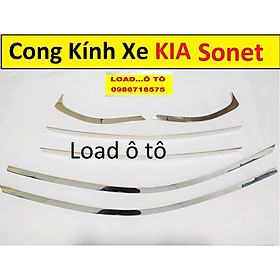 Nẹp Viền Cong Kính Xe KIA Sonet 2022-2023 Mẫu Inox 304 Cao Cấp