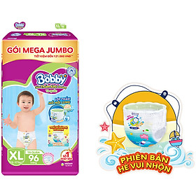 Tã Quần Bobby Đệm Lưng Thấm Mồ Hôi Mega Jumbo XL96 (96 Miếng) - Phiên Bản Hè Vui Nhộn