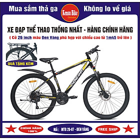 xe đạp thể thao học sinh và người lớn hãng Thống Nhất MTB 26-07 ( 26 inch cỡ lớn ) - HÀNG CHÍNH HÃNG ( TẶNG THÊM 1 GÁC BAGA + KHÓA DÂY MÃ SỐ )