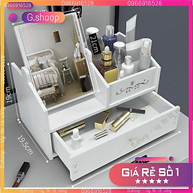 Mua Bàn trang điểm mini kèm gương vuông ngồi bệt để bàn có ngăn kéo siêu đẹp S1975
