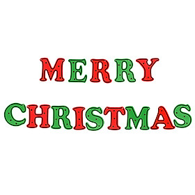 Dây treo trang trí Noel chữ Merry Christmas