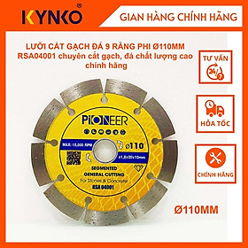 Mua LƯỠI CẮT GẠCH ĐÁ 9 RĂNG PHI Ø110MM RSA04001 chuyên cắt gạch  đá chất lượng cao chính hãng