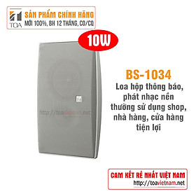 Loa hộp treo tường thông báo, phát nhạc nhà hàng, quán cafe, siêu thị 10W: TOA BS-1034 - Hàng chính hãng