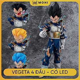 Mua Mô Hình DragonBall Vegeta siêu chất 3 đầu thay thế - có led trên đầu   cao 47cm - Figure DragonBall - Hộp carton