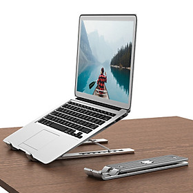 Đế nhôm cao cấp hỗ trợ tản nhiệt cho Laptop, Macbook gồm 7 mức điều chỉnh độ nghiêng tùy ý (có thể gập gọn thông minh)- Hàng chính hãng