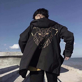 Áo khoác dù nam nữ, áo khoác form rộng, áo khoác unisex, dù 2 lớp, hình sói hades cực cá tính
