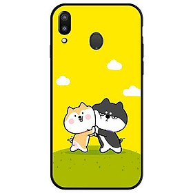 Ốp lưng dành cho điện thoại Samsung Galaxy M20 - Cún Vàng Và Đen