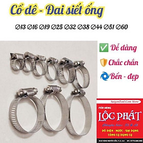 Mua Cổ dê  Đai siết ống inox đủ size - dùng để siết chặt ống  nối ống với nhau tiện lợi dễ sử dụng bền chắc