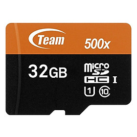 Thẻ Nhớ Micro SDHC Team 32GB 500x Class 10 U1-80MB/s (Đen Cam) - Hàng Chính Hãng