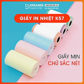 Mua Giấy in nhiệt K57 (57x30mm) - Giấy in Bill  Hóa đơn K57 cho máy in Peripage  Paperang  Con mèo