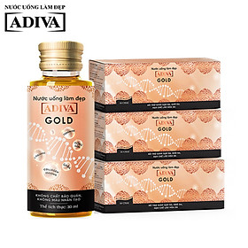 Combo 3 Hộp Gold Adiva Collagen 14 lọ hộp - Làm giảm nếp nhăn, ngăn ngừa