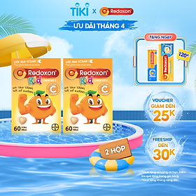 Combo 2 Hộp Viên Nhai Vitamin C Hỗ Trợ Tăng Sức Đề Kháng Dành Cho Trẻ Em REDOXON Kids Chew Vit C Hộp 60 Viên x2 Thực Phẩm Bảo Vệ Sức Khỏe