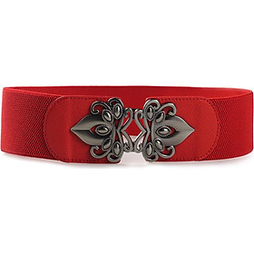 Women Fashion Simple Waist Belt Elasticity Solid Color All-match Wide Waistband