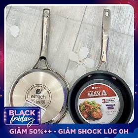 CHẢO INOX CHỐNG DÍNH ELMICH 3 ĐÁY MAX A 24CM