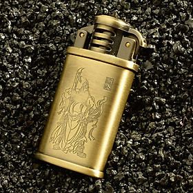 Mua Vỏ Hột Quẹt Bật Lửa Xăng Đá Dolphin HY-691 Khắc Họa Tiết Quan Công Cực Đẹp