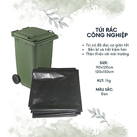 Mua Túi rác đen công nghiệp size 60x80cm  70x90cm  80x100cm  90x120cm  110x140cm  120x150cm cao cấp thân thiện môi trường (1kg) cho thùng 30L  45L  60L  120L  180L  240L